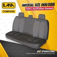 Rear Ilana Universal Compass Jacquard Car Seat Covers Size 06H/08H - Charcoal