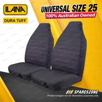 Front Ilana Universal Dura Tuff Polyester Car Seat Covers Size 25 - Black