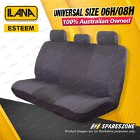 Rear Ilana Universal Esteem Micro Suede Car Seat Covers Size 06H/08H - Charcoal