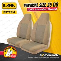 Front Ilana Universal Esteem Micro Suede Car Seat Covers Size 25 DS - Beige
