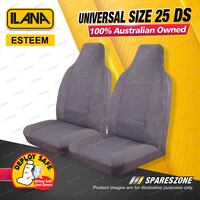 Front Ilana Universal Esteem Micro Suede Car Seat Covers Size 25 DS - Charcoal