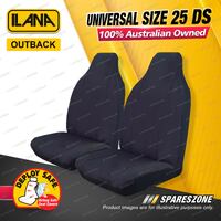 Front Ilana Universal Outback Waterproof Car Seat Covers Size 25 DS - Black