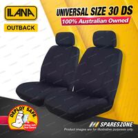 Front Ilana Universal Outback Waterproof Car Seat Covers Size 30 DS - Black