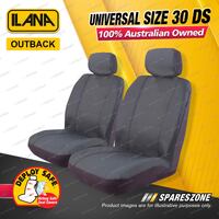 Front Ilana Universal Outback Waterproof Car Seat Covers Size 30 DS - Charcoal