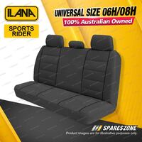 Rear Ilana Universal Sports Rider Tweed Car Seat Covers Size 06H/08H - Black