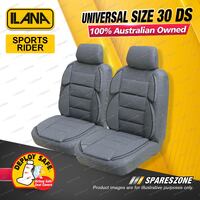 Front Ilana Universal Sports Rider Tweed Car Seat Covers Size 30 DS - Charcoal