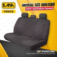 Rear Ilana Universal Venice Fabrics Car Seat Covers Size 06H/08H - Black