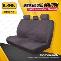Rear Ilana Universal Venice Fabrics Car Seat Covers Size 06H/08H - Charcoal