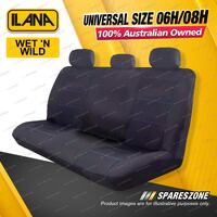 Rear Ilana Universal Wet 'N Wild Car Seat Covers Size 06H/08H - Black/Blue
