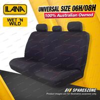 Rear Ilana Universal Wet 'N Wild Car Seat Covers Size 06H/08H - Black/Red