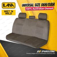 Rear Ilana Universal Wet 'N Wild Fabrics Car Seat Covers Size 06H/08H - Charcoal