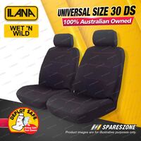 Front Ilana Universal Wet 'N Wild Fabrics Car Seat Covers Size 30 DS - Black/Red
