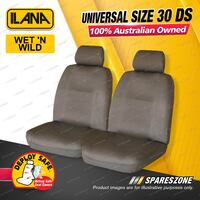 Front Ilana Universal Wet 'N Wild Fabrics Car Seat Covers Size 30 DS - Charcoal