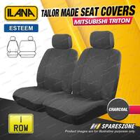 Front Tailor Made Charcoal Esteem Car Seat Covers for Mitsubishi Triton ML MN