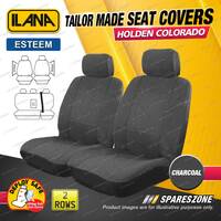 2 Rows Tailor Made Charcoal Esteem Seat Covers for Holden Colorado RG Crew Cab