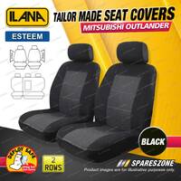 2 Rows Tailor Made Black Car Seat Covers for Mitsubishi Outlander ZJ ZK ZL Wagon