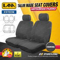 2 Rows Tailor Made Charcoal Seat Covers for Mitsubishi Pajero NS NT NW NX Wagon