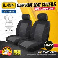 3 Rows Tailor Made Black Car Seat Covers for Kia Carnival KA4 Wagon 09/2020 - ON