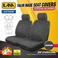 3 Rows Tailor Made Charcoal Car Seat Covers for Toyota Kluger GSU40R GSU45R MY11