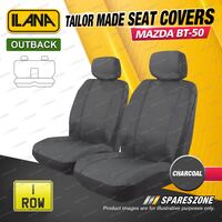 Front Tailor Made Charcoal Outback Car Seat Covers for Mazda BT-50 UN Single Cab