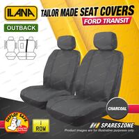 Front Tailor Made Charcoal Outback Seat Covers for Ford Transit Custom VN Van