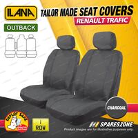 Front Tailor Made Charcoal Seat Covers for Renault Trafic X82 Van 103KW 125KW