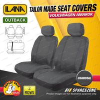 2Rows Tailor Made Charcoal Outback Seat Covers for Volkswagen Amarok 2H Dual Cab