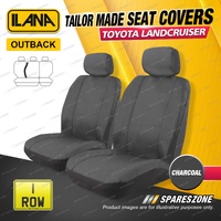Middle Tailor Made Charcoal Outback Seat Covers for Toyota LandCruiser 100 Wagon