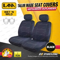 Front Ilana Black Wet'N Wild Car Seat Covers for Mitsubishi Outlander ZM Wagon