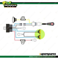 Ironman 4x4 Driving Light Wiring Loom - Suits Set of Two 2 Lights IWHL002