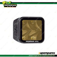 Ironman 4x4 40W Bright Cube Spot Beam LED Cube Light 81x75mm each Amber ILED80BA
