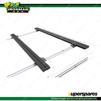 Ironman 4x4 Alu-Cab Load Bars - Black Color - 1450mm Excl Feet AC-LB1450-B