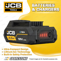 JCB Tools Professional 18V Li-Ion Battery 2.0Ah - Smart Tool Communication
