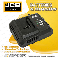JCB Tools 18V 9A Fast Charger Output Voltage 20.5V DC - Over-Charge Protection