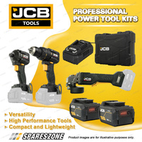 JCB Tools Professional 3 Piece Kit Combi Drill + Impact Driver + Angle Grinder