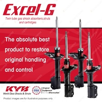 Front + Rear KYB EXCEL-G Shock Absorbers for HYUNDAI Accent LC LS I4 FWD All