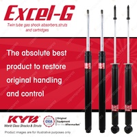 Front + Rear KYB EXCEL-G Shock Absorbers for NISSAN 120Y B210 A12 1.2 RWD Sedan