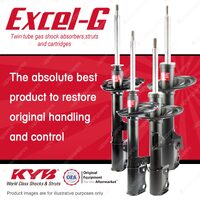 Front + Rear KYB EXCEL-G Shock Absorbers for TOYOTA Kluger GSU40R 3.5 V6 07-10