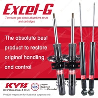 Front + Rear KYB EXCEL-G Shock Absorbers for VOLKSWAGEN Polo 6R I4 DT4 FWD Hatch