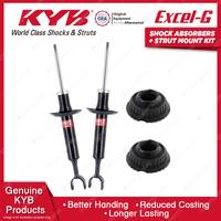 Pair Front KYB Shock Absorbers + Strut Mount Kit for Audi A4 B5 Audi A6 C5 95-01