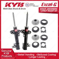 Pair Front KYB Shock Absorbers + Strut Top Mount Kit for Holden Astra AH 04-10