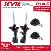 2x Front KYB Shock Absorbers + Strut Mount Kit for Honda CRV RD7 K24A1 SUV 05-07