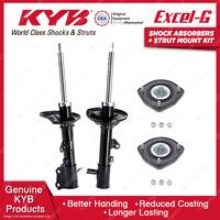 Pair Rear KYB Shock Absorbers Strut Mount Kit for Hyundai Tiburon GK Coupe 02-10
