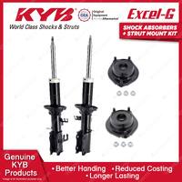 2x Front KYB Shock Absorbers Strut Mount Kit for Kia Rio BC A5D 1.5 I4 FWD 02-05