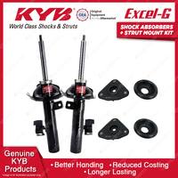 2 Front KYB Shock Absorbers + Strut Top Mount Kit for Mazda Mazda 3 BK BL 04-14