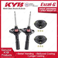 2 Front KYB Shock Absorbers + Strut Mount Kit for Mitsubishi Galant HG HH 89-92