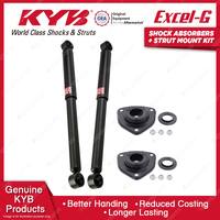 Pair Front KYB Shock Absorbers + Strut Top Mount Kit for Nissan Pulsar N15 95-98