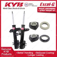 2 Front KYB Shock Absorbers Strut Mount Kit for Renault Latitude X43 Sedan 11-14