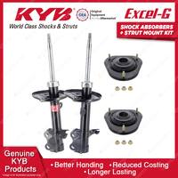 2x Front KYB Shock Absorbers + Strut Mount Kit for Toyota Prius NHW11R 01-03