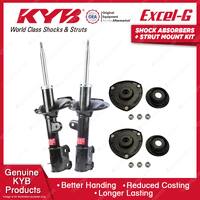2 Front KYB Shock Absorbers + Strut Mount Kit for Hyundai Santa Fe CM 2.2L 06-09